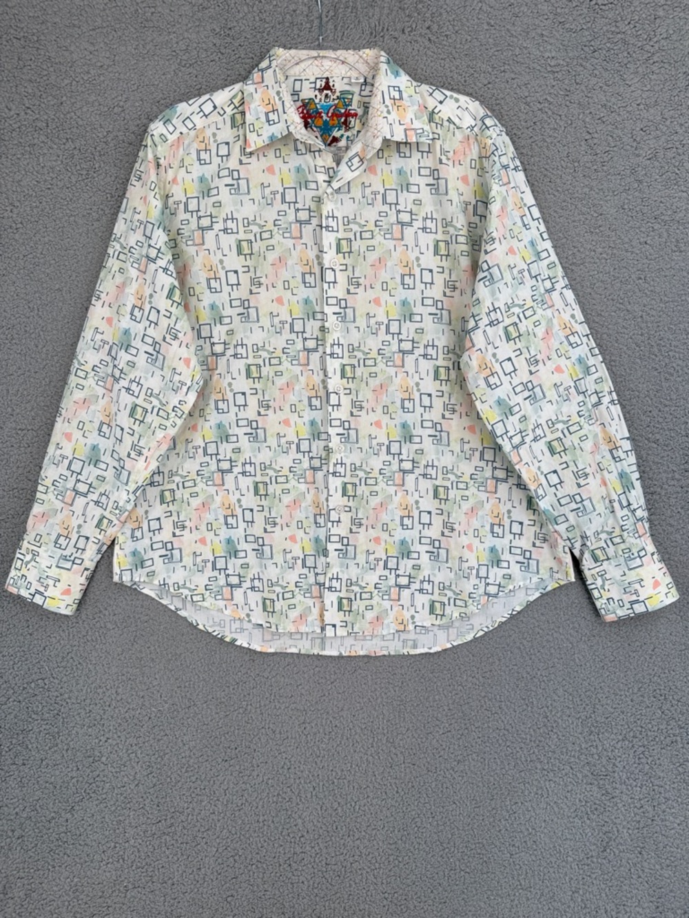 Robert Graham Classic fit Mens Large long sleeve button up shirt Geometric Print